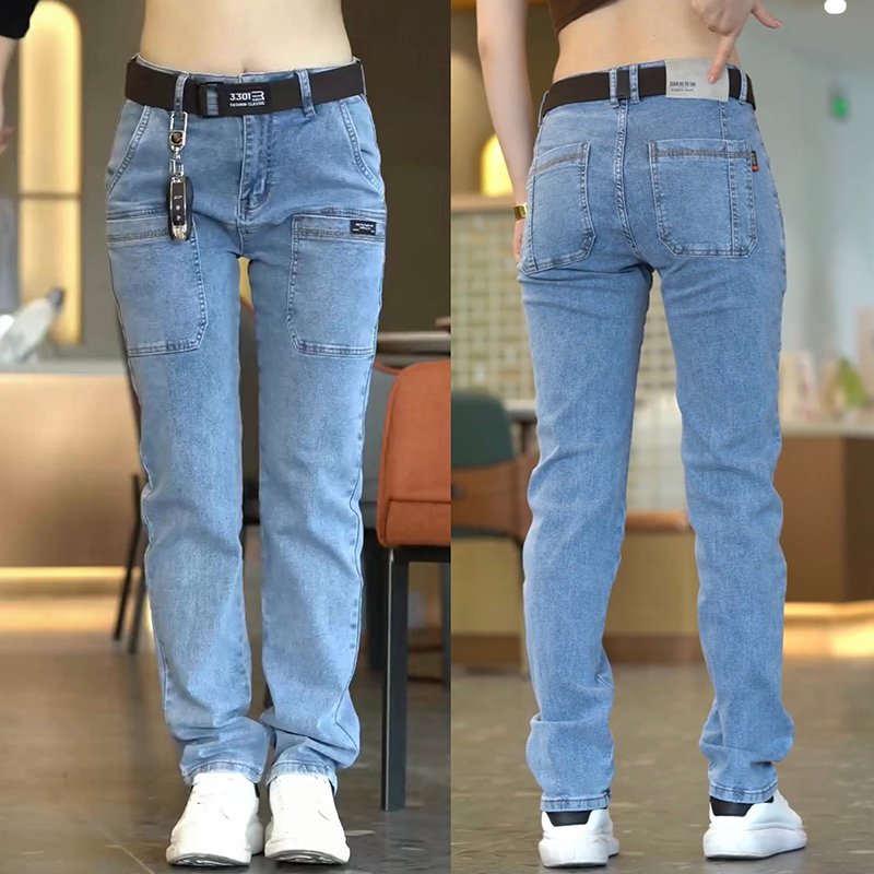 Dehnbare Herrenjeans mit geradem Bein