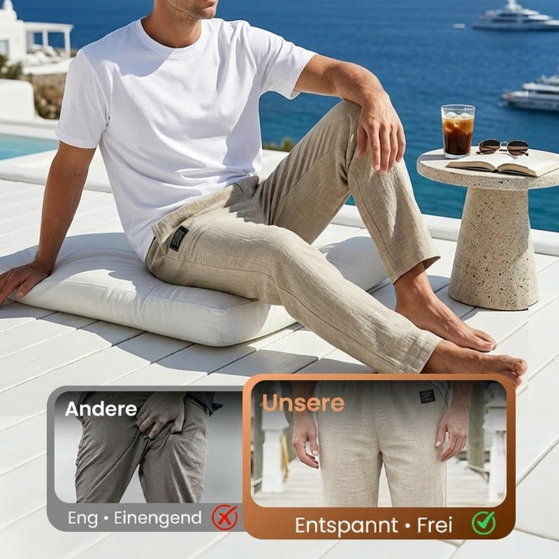 🌞Frühlingserwachen: 50% Rabatt!☁️Sommer-Essential: Atmungsaktive Baumwoll-Leinen-Hose für Herren – Maximaler Komfort & Stil