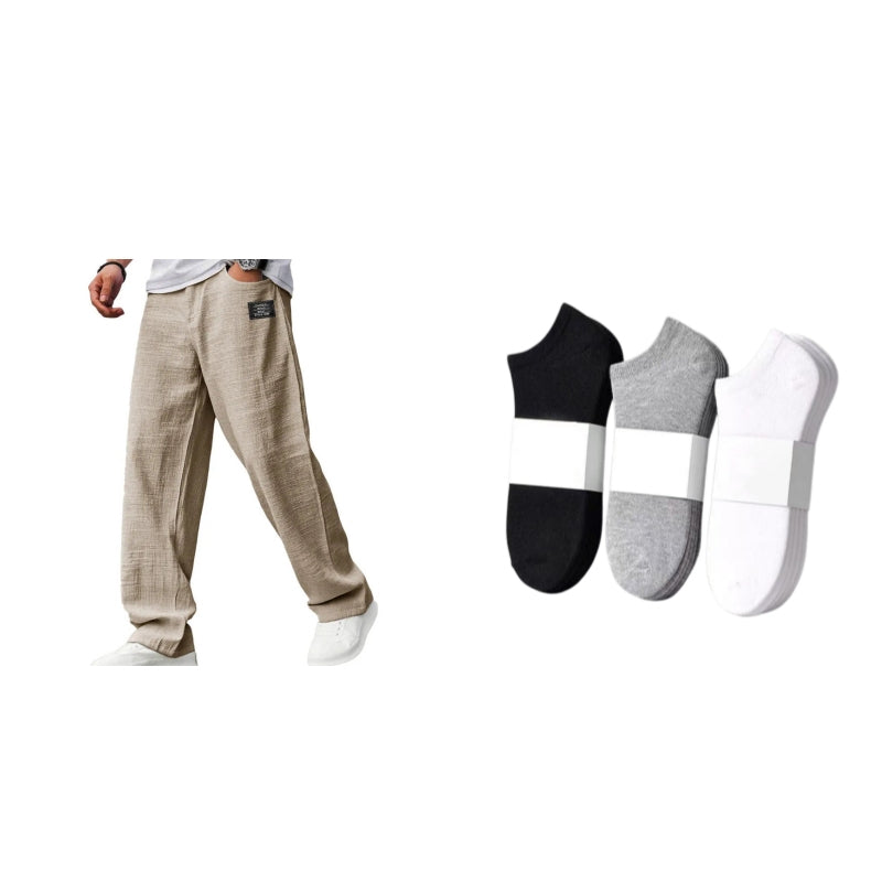 🌞Frühlingserwachen: 50% Rabatt!☁️Sommer-Essential: Atmungsaktive Baumwoll-Leinen-Hose für Herren – Maximaler Komfort & Stil