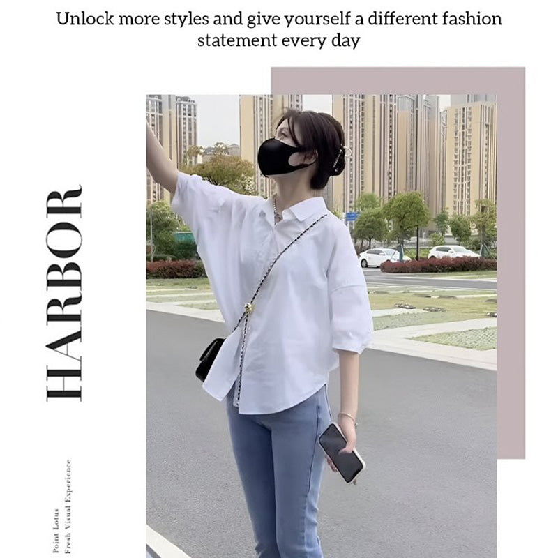 Damen Loose Fit Klassisches Hemd