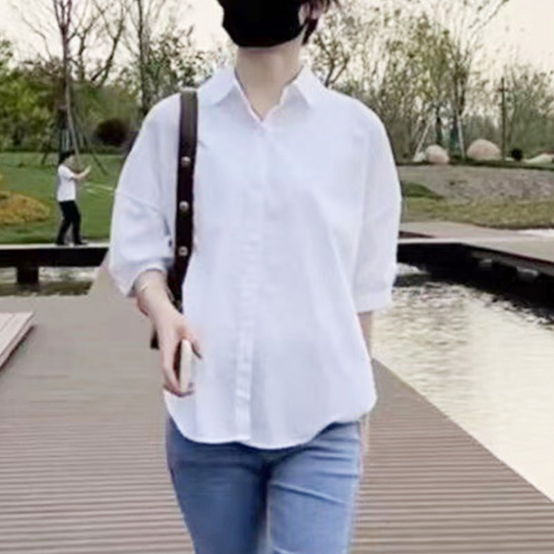 Damen Loose Fit Klassisches Hemd