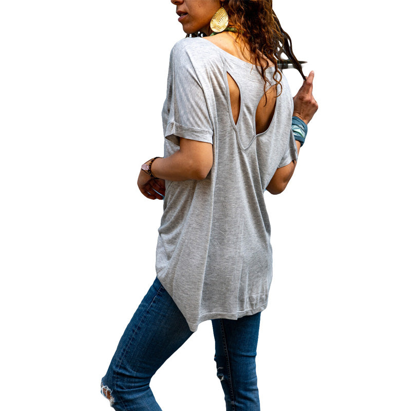 Lose sitzendes Tunika-T-Shirt für Frauen