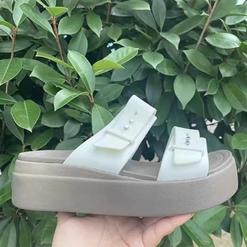 🌟 Damen-Komfortable Flache Plateausandalen☁️👡