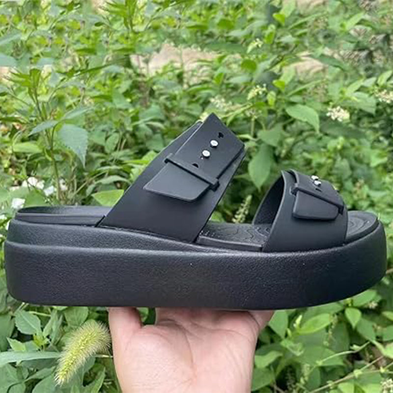 🌟 Damen-Komfortable Flache Plateausandalen☁️👡