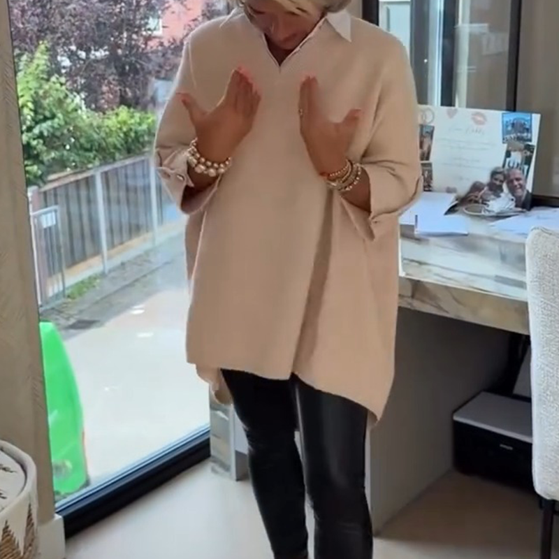 Damen Langarmshirt mit Hemdkragen