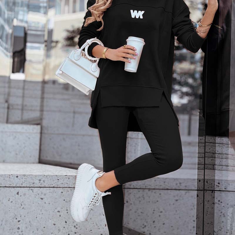 Lässiges Sweatshirt- und Leggings-Set für Damen