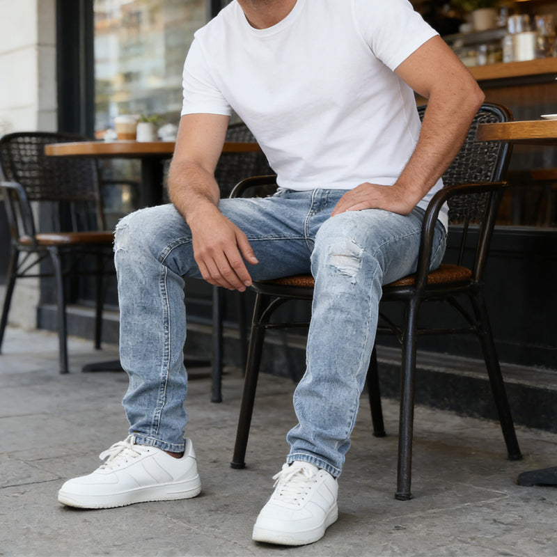 🌞Frühlingserwachen: 50% Rabatt!🔥Die ultimative Komfort-Jeans: Herren Slim-Fit Stretch-Jeans im Vintage-Look