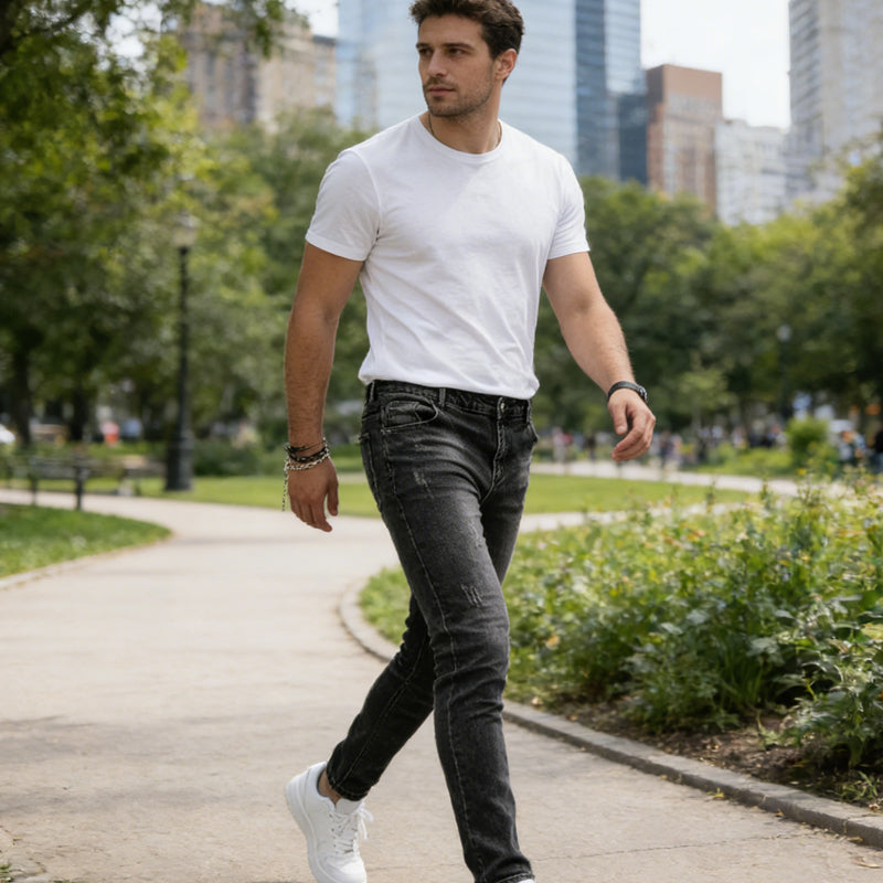 🌞Frühlingserwachen: 50% Rabatt!🔥Die ultimative Komfort-Jeans: Herren Slim-Fit Stretch-Jeans im Vintage-Look