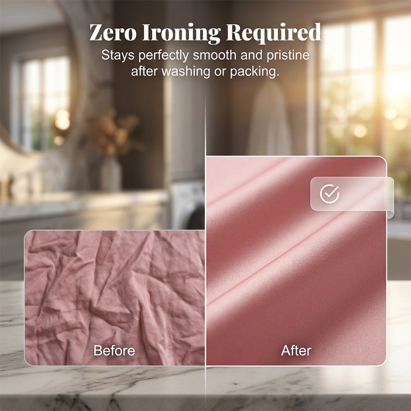 🌞Frühlingserwachen: 50% Rabatt!✨"Pyjama-Chic" Lounge-Set: Seidenweicher Zweiteiler mit Hemd & Bermuda-Shorts