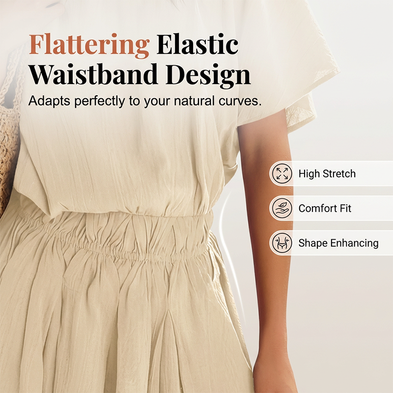 🌞Frühlingserwachen: 50% Rabatt!🏝️Sommer-Traum: Luftiges Off-Shoulder Kleid mit Fledermausärmeln