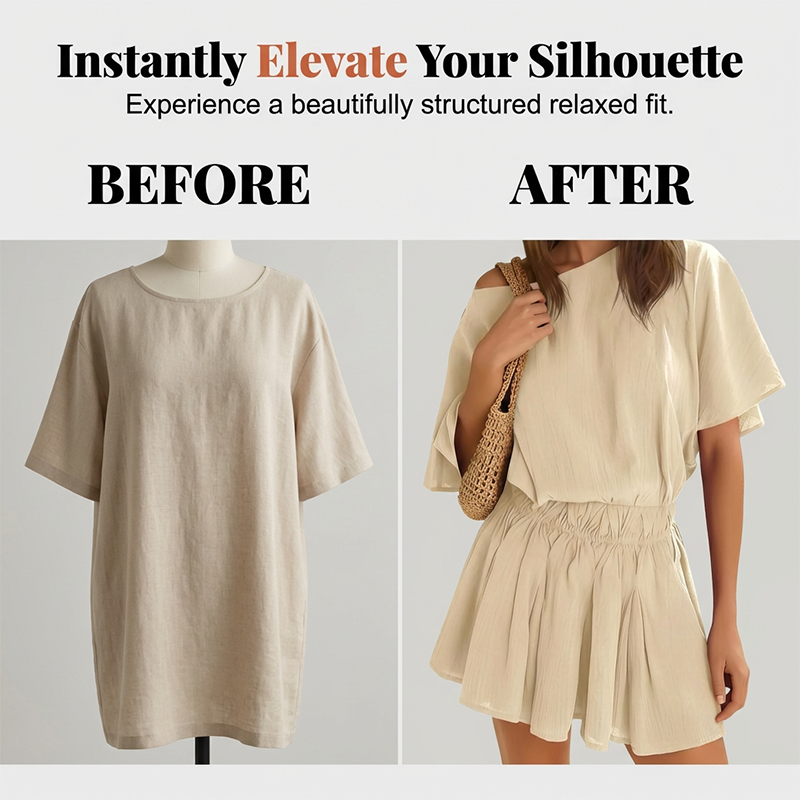 🌞Frühlingserwachen: 50% Rabatt!🏝️Sommer-Traum: Luftiges Off-Shoulder Kleid mit Fledermausärmeln