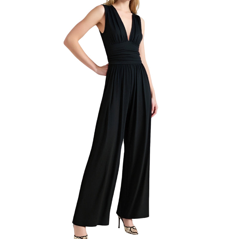 🌞Frühlingserwachen: 50% Rabatt!🎉Der Wow-Jumpsuit "Confidence": Tiefer V-Ausschnitt & Figurschmeichelnde Silhouette