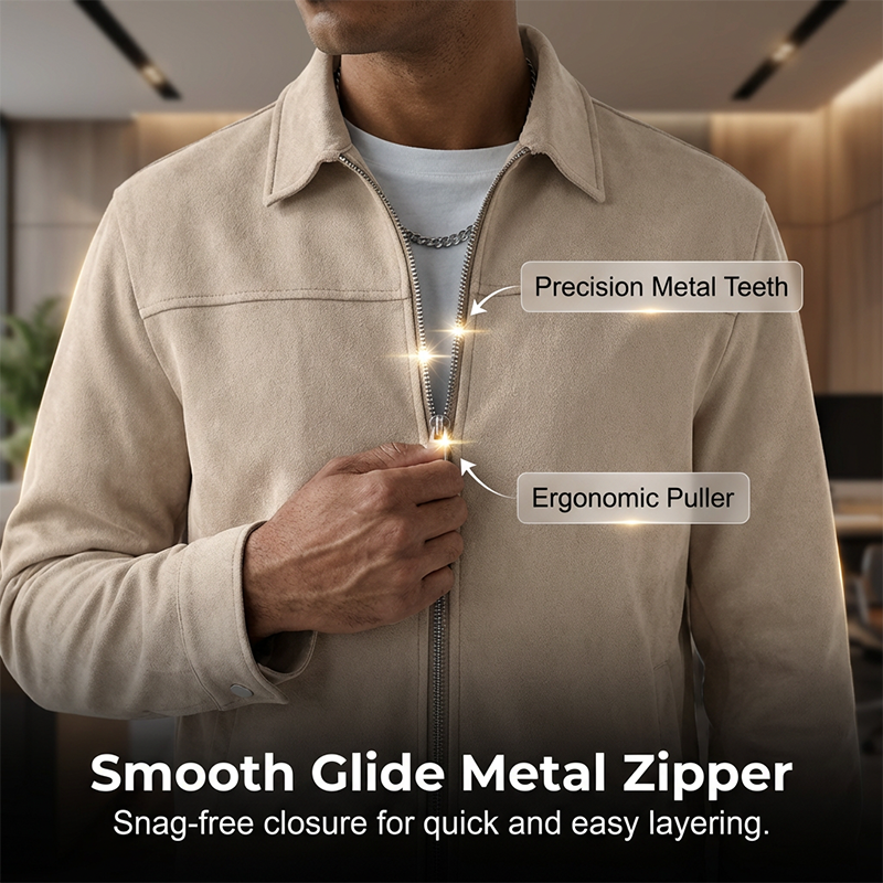 🌞Frühlingserwachen: 50% Rabatt!💎Herren-Jacke in Wildleder-Optik: Der Allrounder für Office & Freizeit