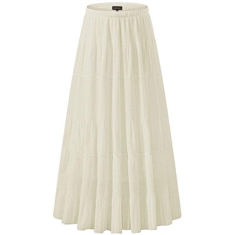 Women's Floral High-Waist A-Line Maxi Skirt