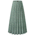 Women's Floral High-Waist A-Line Maxi Skirt